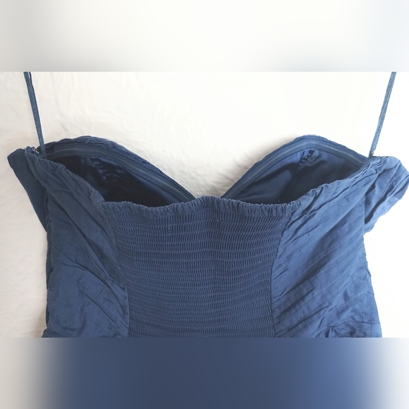 Express Mini Blue Dress Size 12 Bare Top - Picture 4 of 6